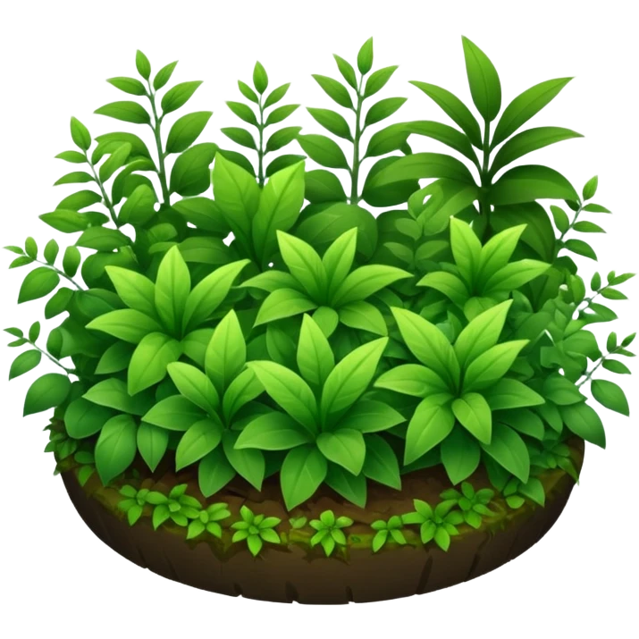 low growing circle of plants emoji
