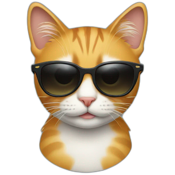 Cat with sunglasses emoji
