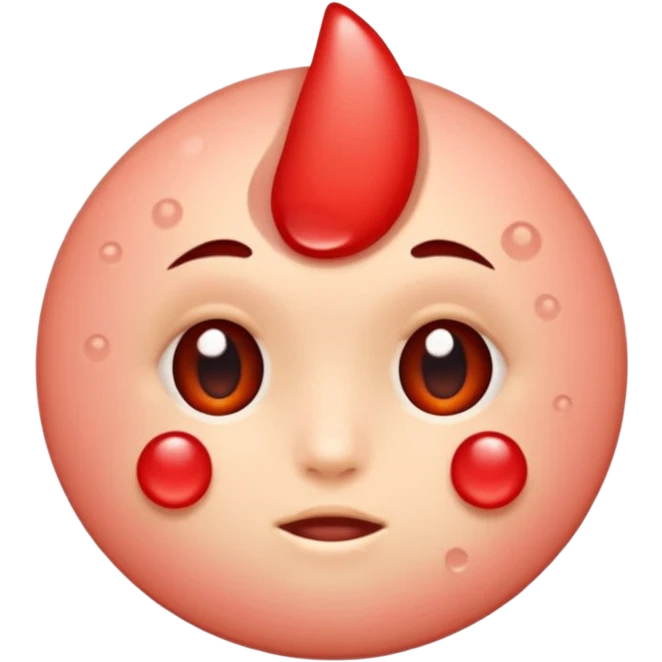 a patch of skin with red pimples emoji