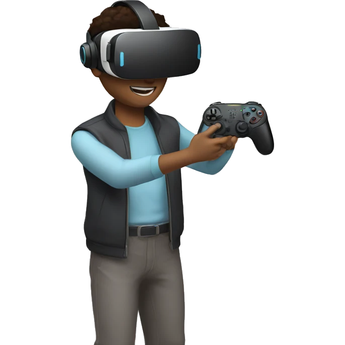 vr, holding vr controller emoji
