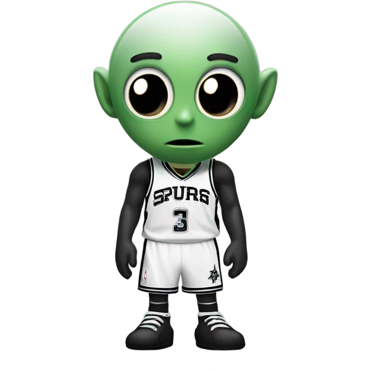 Alien wearing San Antonio spurs jersey  emoji