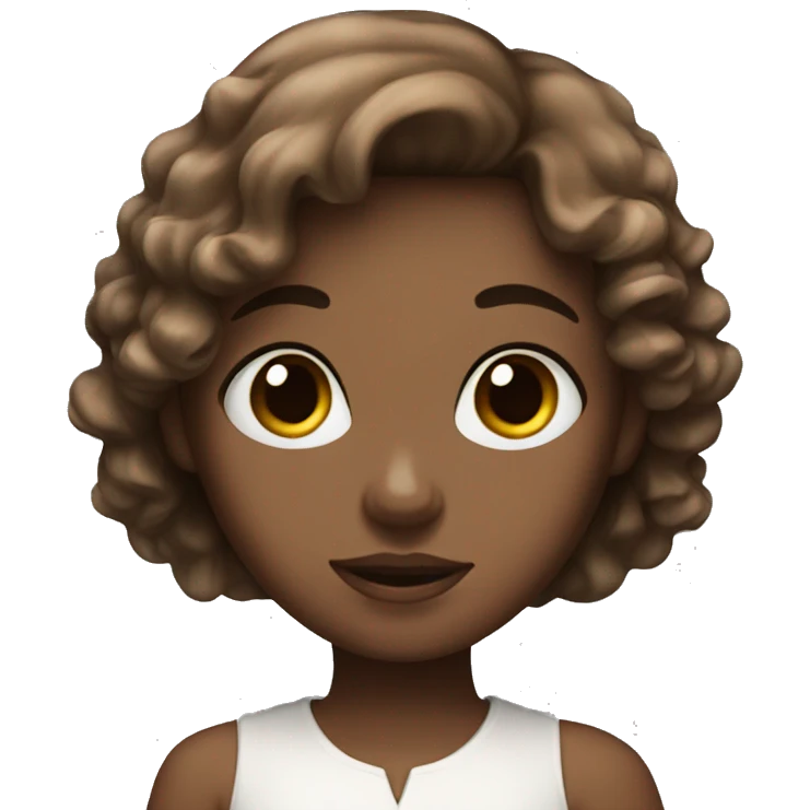  blue eyes and brown hair girl angel emoji