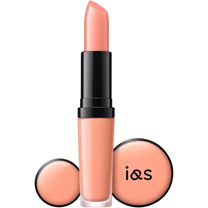 salmon pink makeup packaging emoji