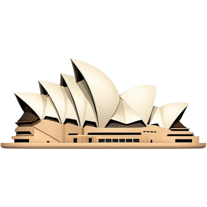 sydney opera house front view, no frame emoji