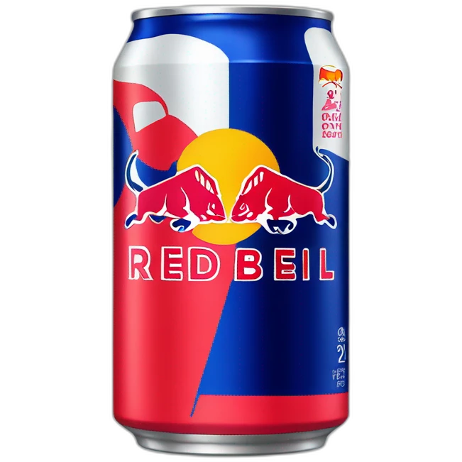 Redbull drink can emoji