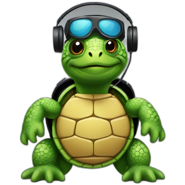 Dj turtle emoji