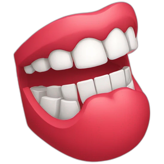 isometric mouth emoji