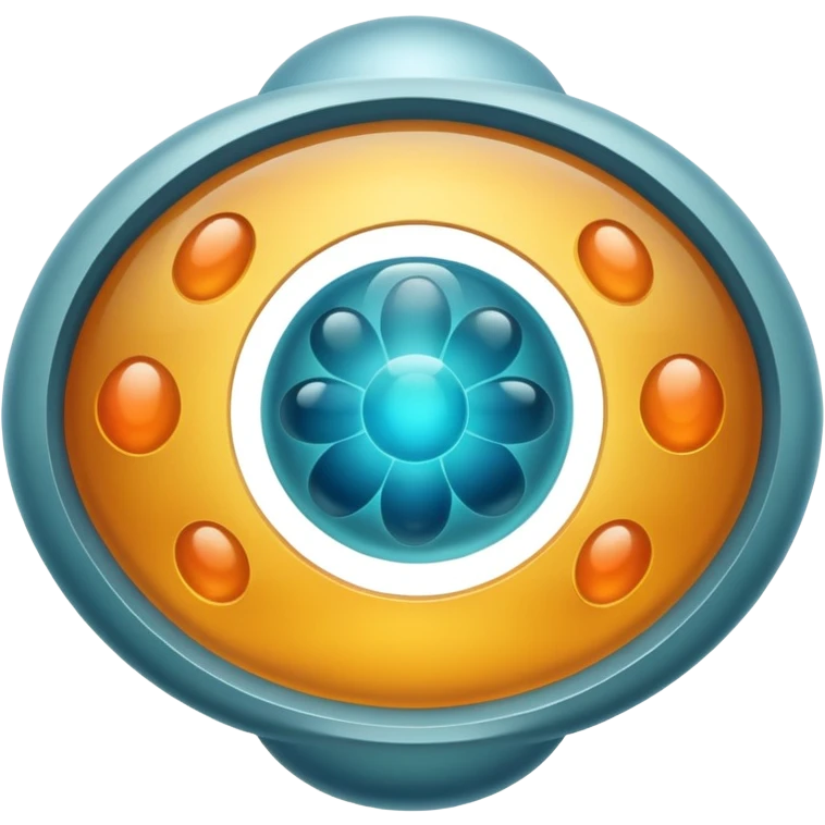 uma celula oval com nucleo dentro emoji