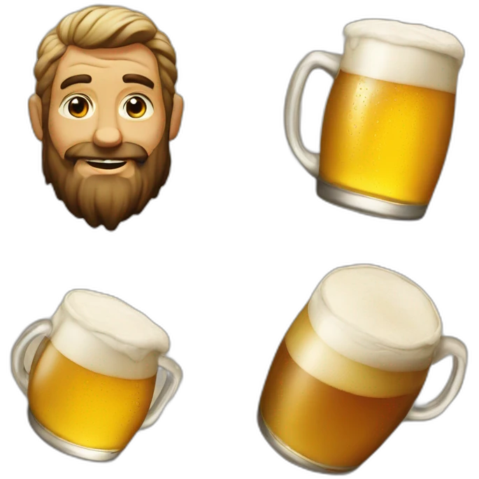 Beer and god emoji