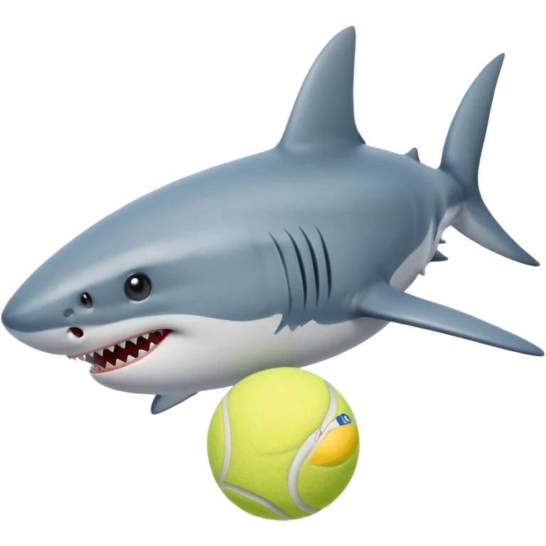 shark with tennis
 emoji