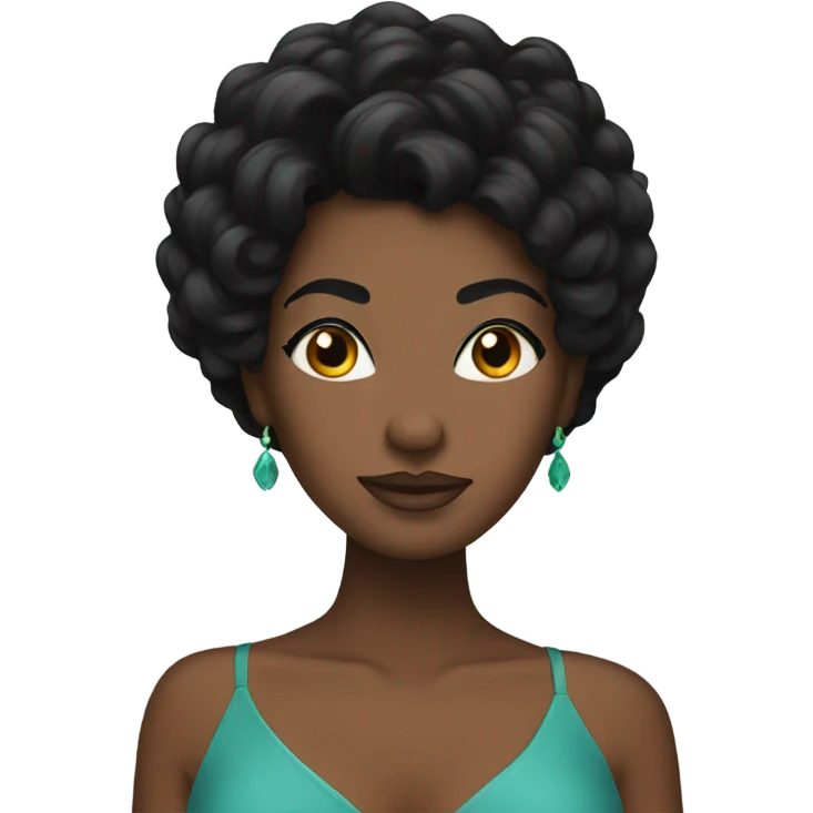 black hair queen emoji