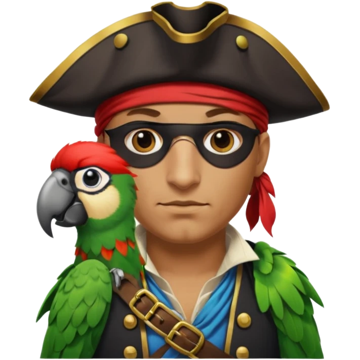 pirate and parrot emoji