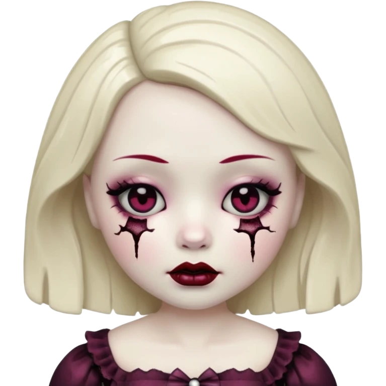 Glitter sweet horror doll emoji