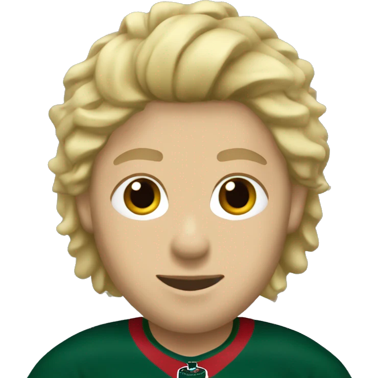 Minnesota wild hockey player with blonde hair emoji