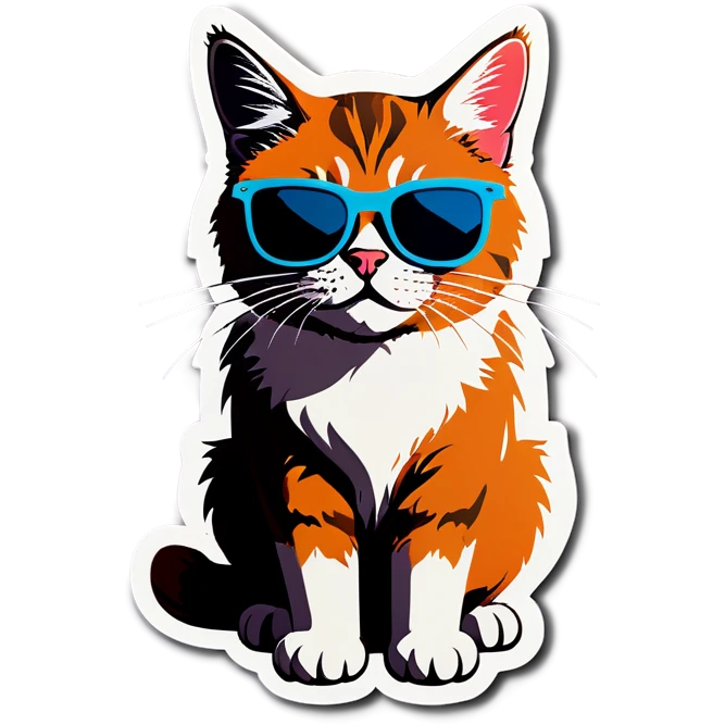 Cat with sunglasses emoji