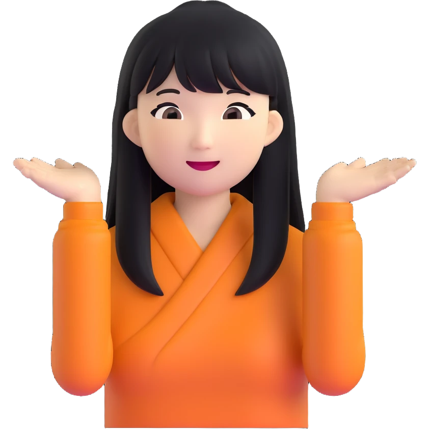 Asian woman with long black straight hair with bangs cheering for Doosan Bears baseball team emoji