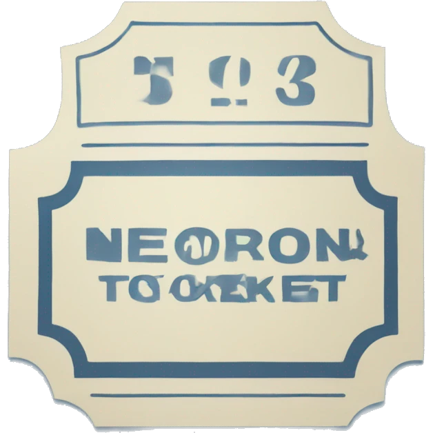 blue movie ticket with no text, with the classical shape emoji
