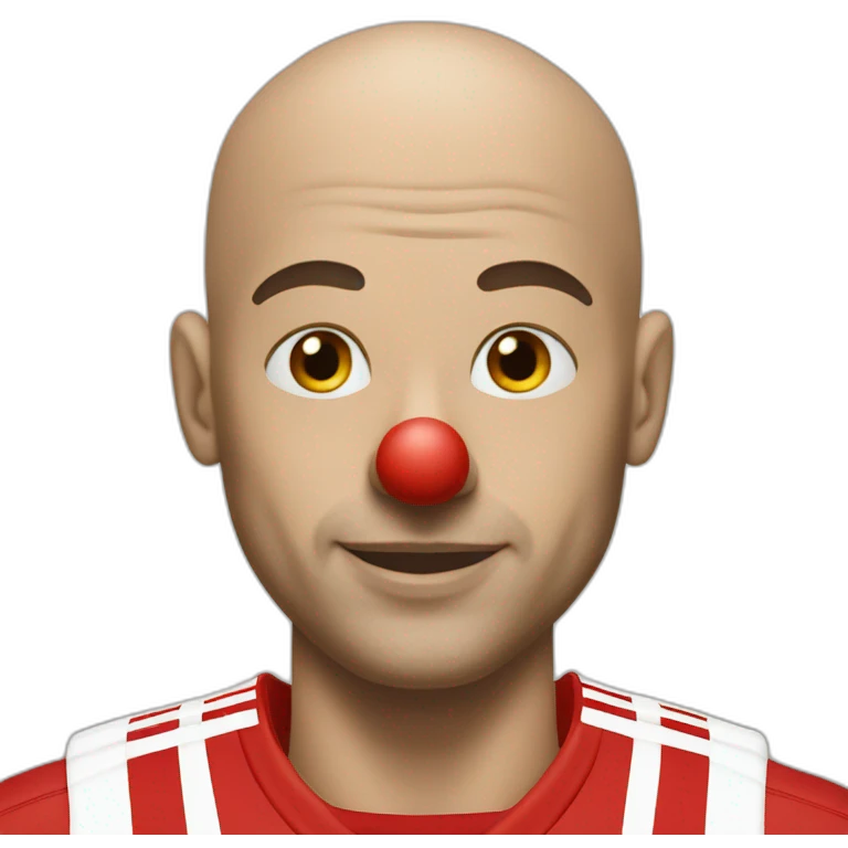 Bald clown in red Adidas training suit emoji
