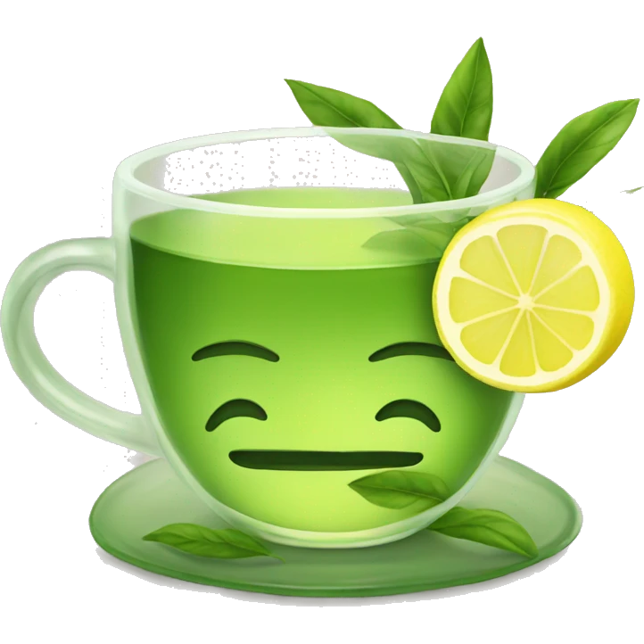 Green tea with lemon  emoji