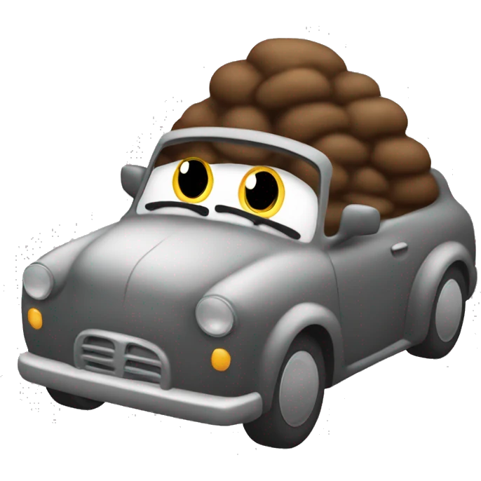 poop driving a car  emoji