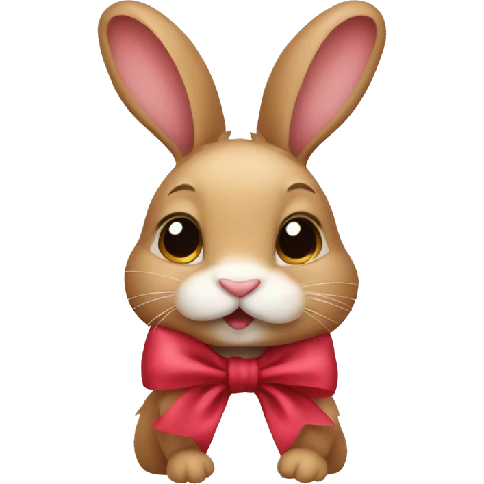 bunny with a bow emoji