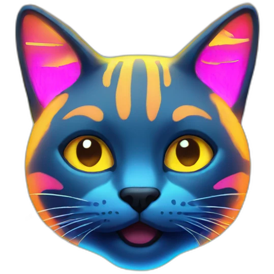 neon cat emoji