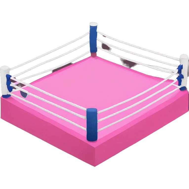 Boxing ring with pink  emoji