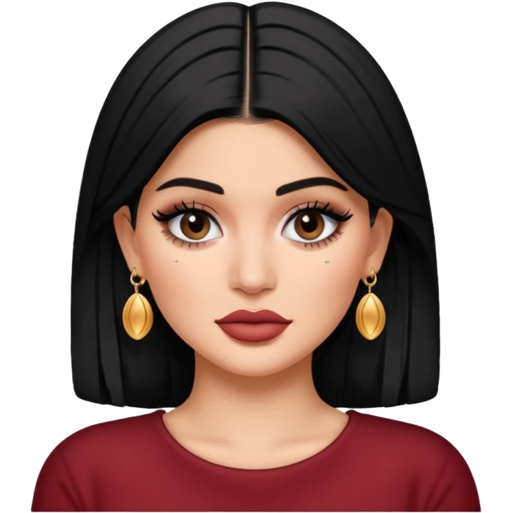 kylie jenner with earrings emoji