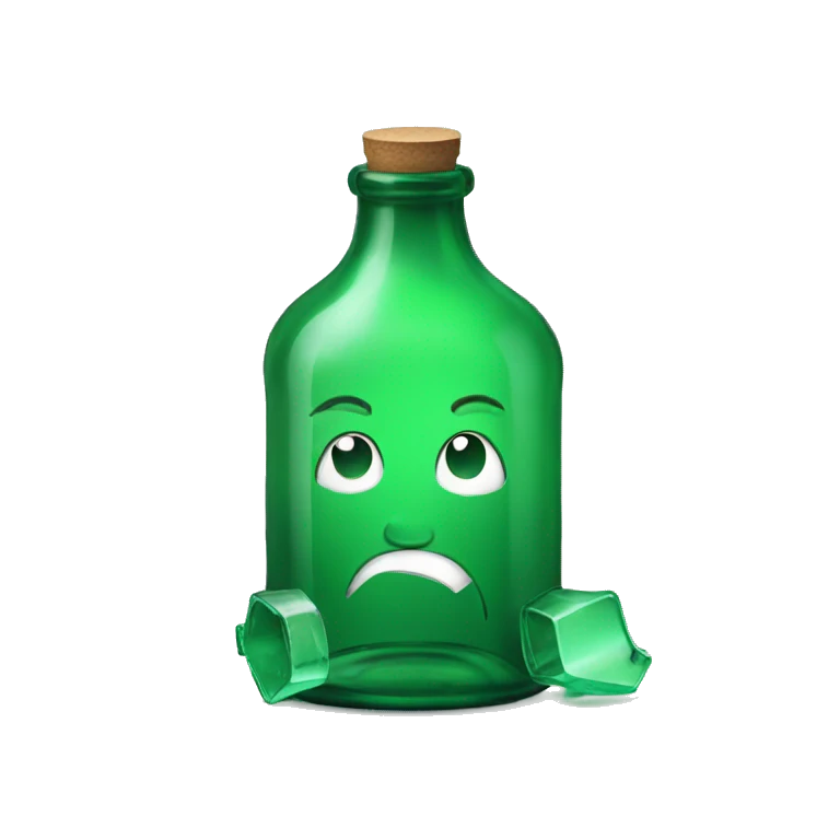 broken green glass bottle emoji