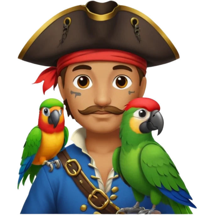 pirate and parrot emoji