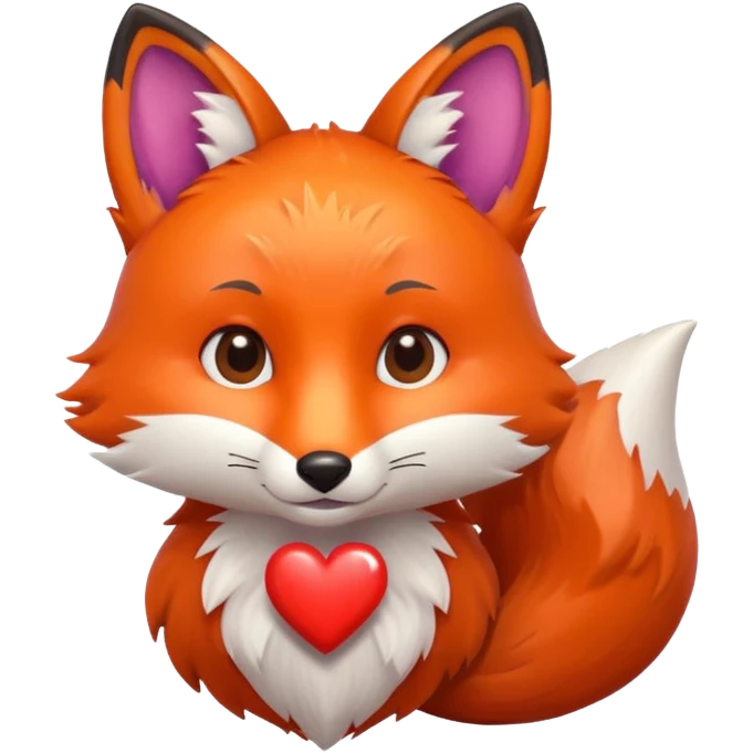 fox with heart emoji