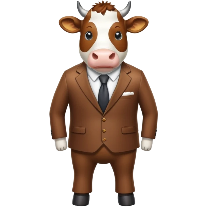 A cow with a suit on emoji