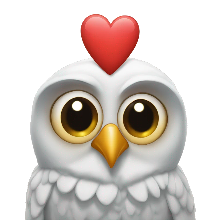 Eule mit ein Herz  emoji