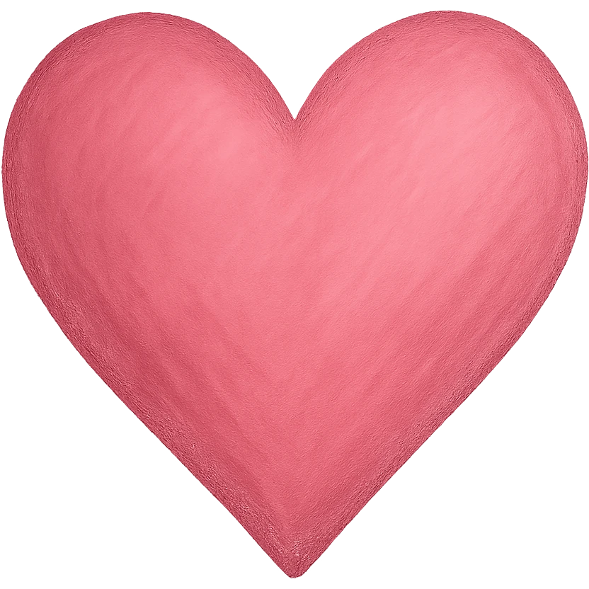 pink heart, digital illustration emoji