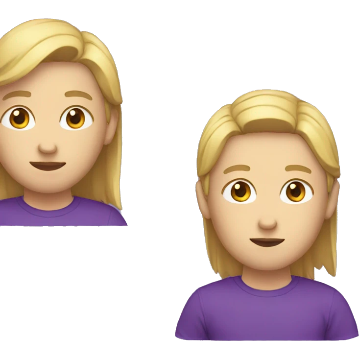 White Person wearing purple tshirt  and sayys I have no idea  emoji
