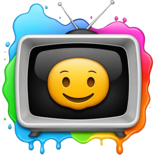 un gif texte qui défile  "BREAKSTYLEZ TV"  change de couleur sur fond noir emoji
