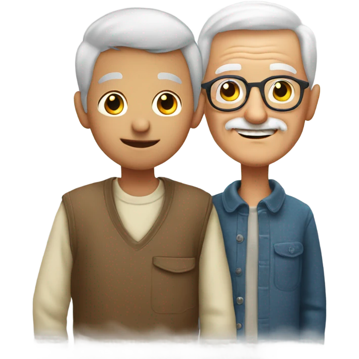  Grandpa with boy emoji