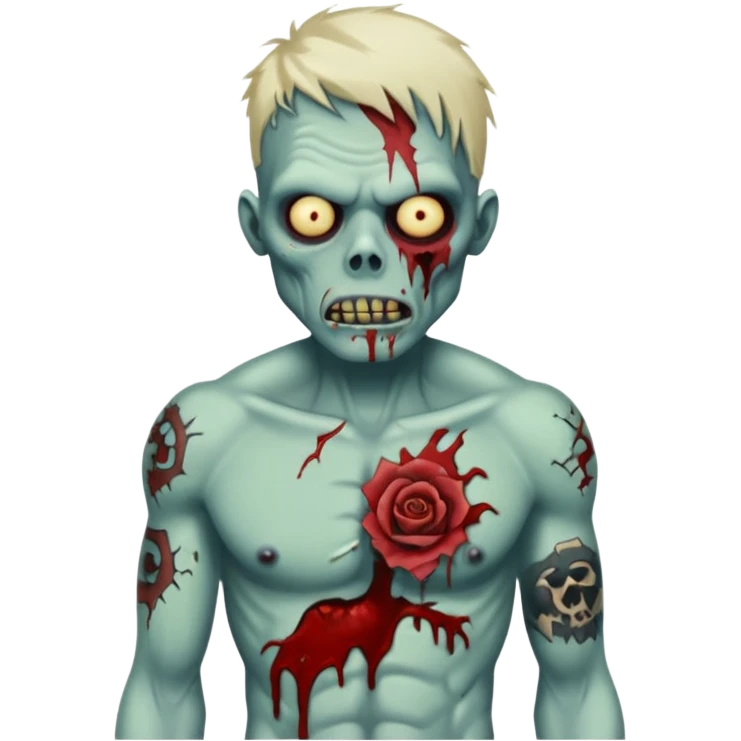 zombie with big tattoos emoji
