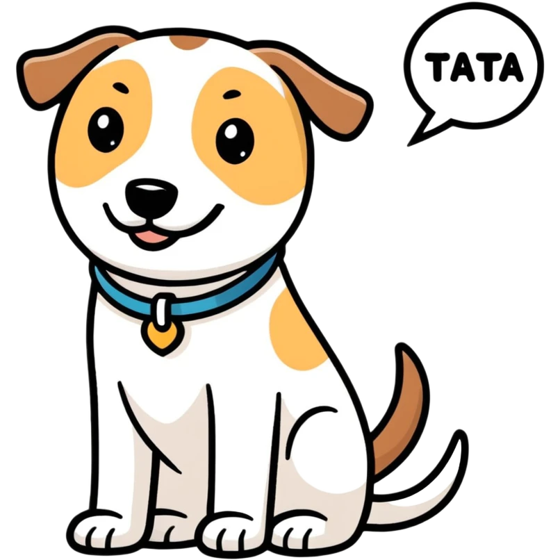 dog saying taha emoji