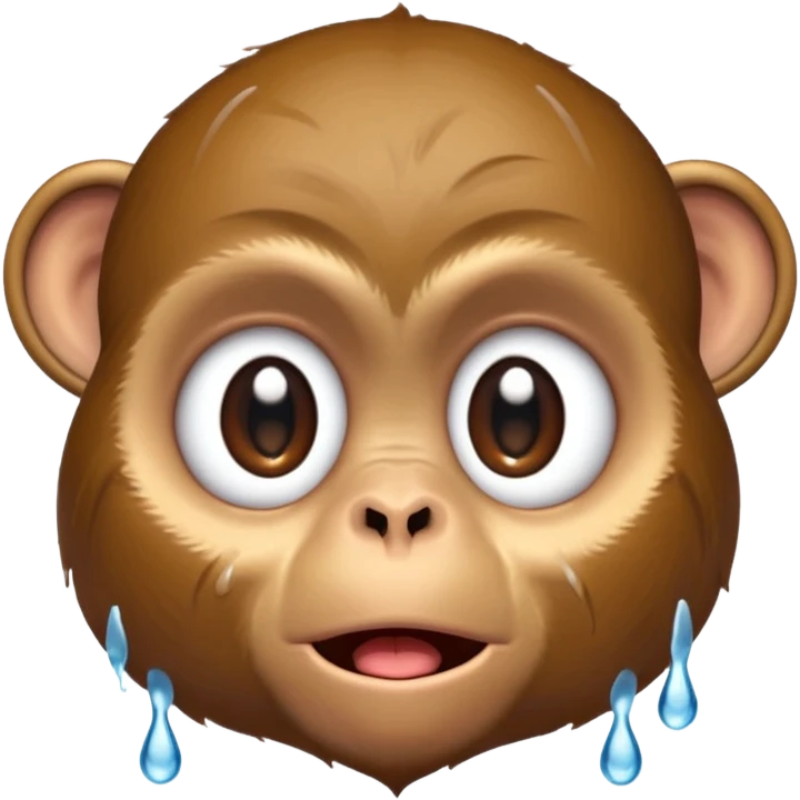 monkey crying droplet from eyes emoji