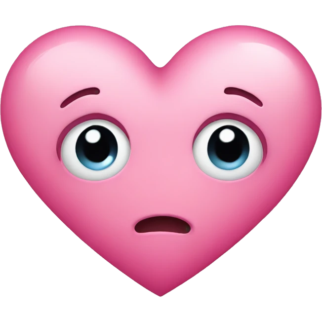 Pink heart with teary eyes emoji