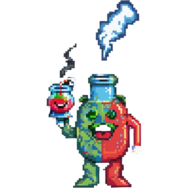 Kool-Aid man smoking a bong emoji