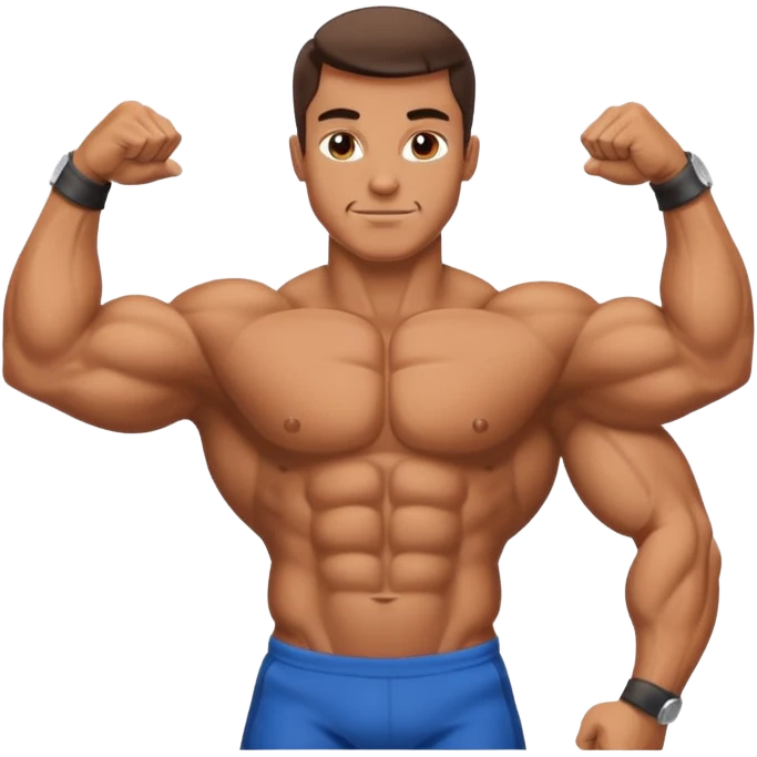 A bodybuilder emoji