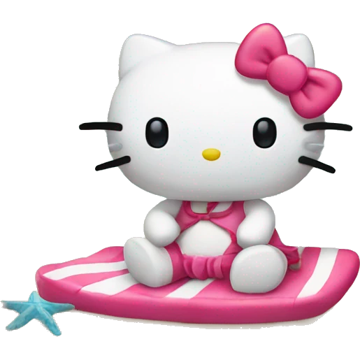 hello kitty in the beach emoji