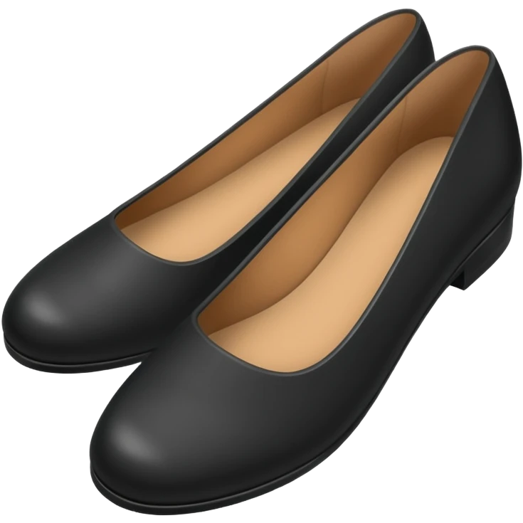 plain isolated black flat shoes emoji