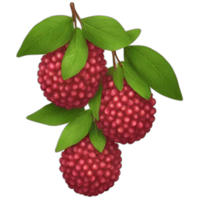 Two lychees emoji