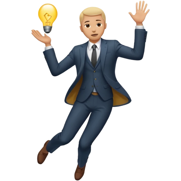Person in Suit Levitating emoji
