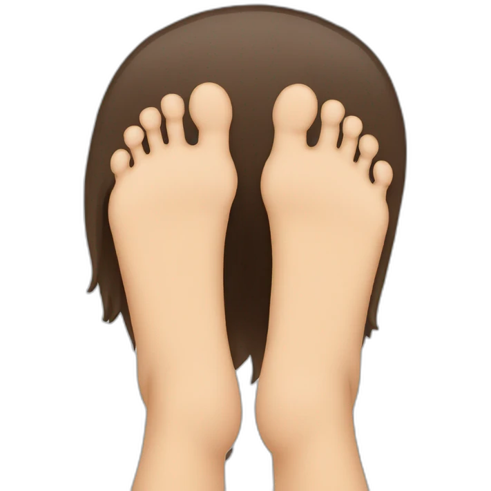 Feet behind head emoji