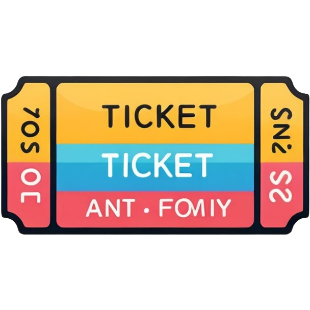 Ticket (flat design) emoji