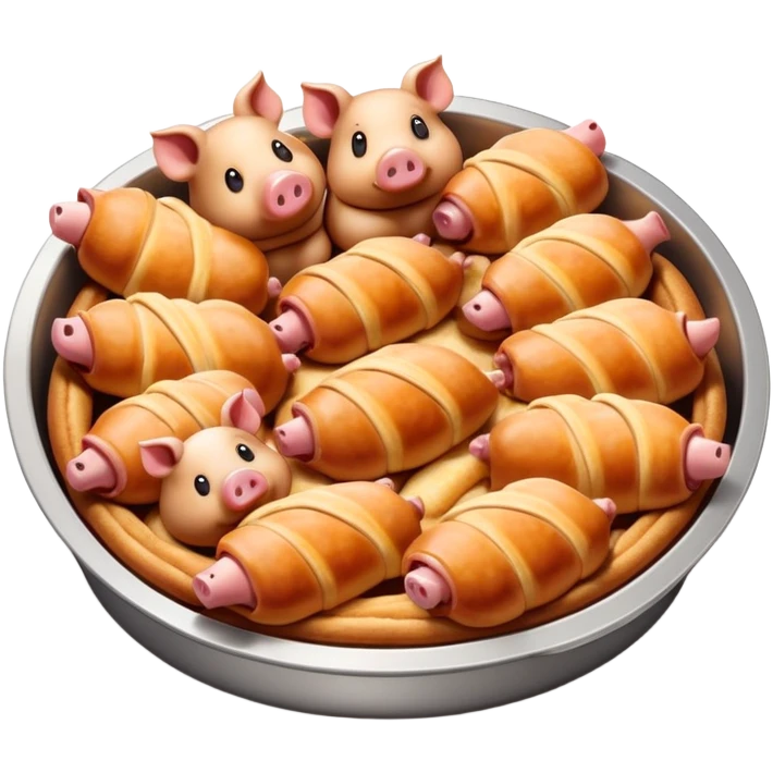 Toad in the hole with pigs in blankets  emoji